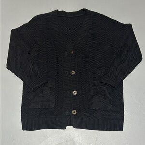 Black Knit Button Down Cardigan Sweater (Women’s XL)
